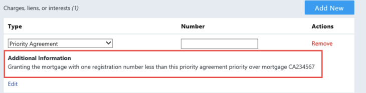 Priority agreement in the same package